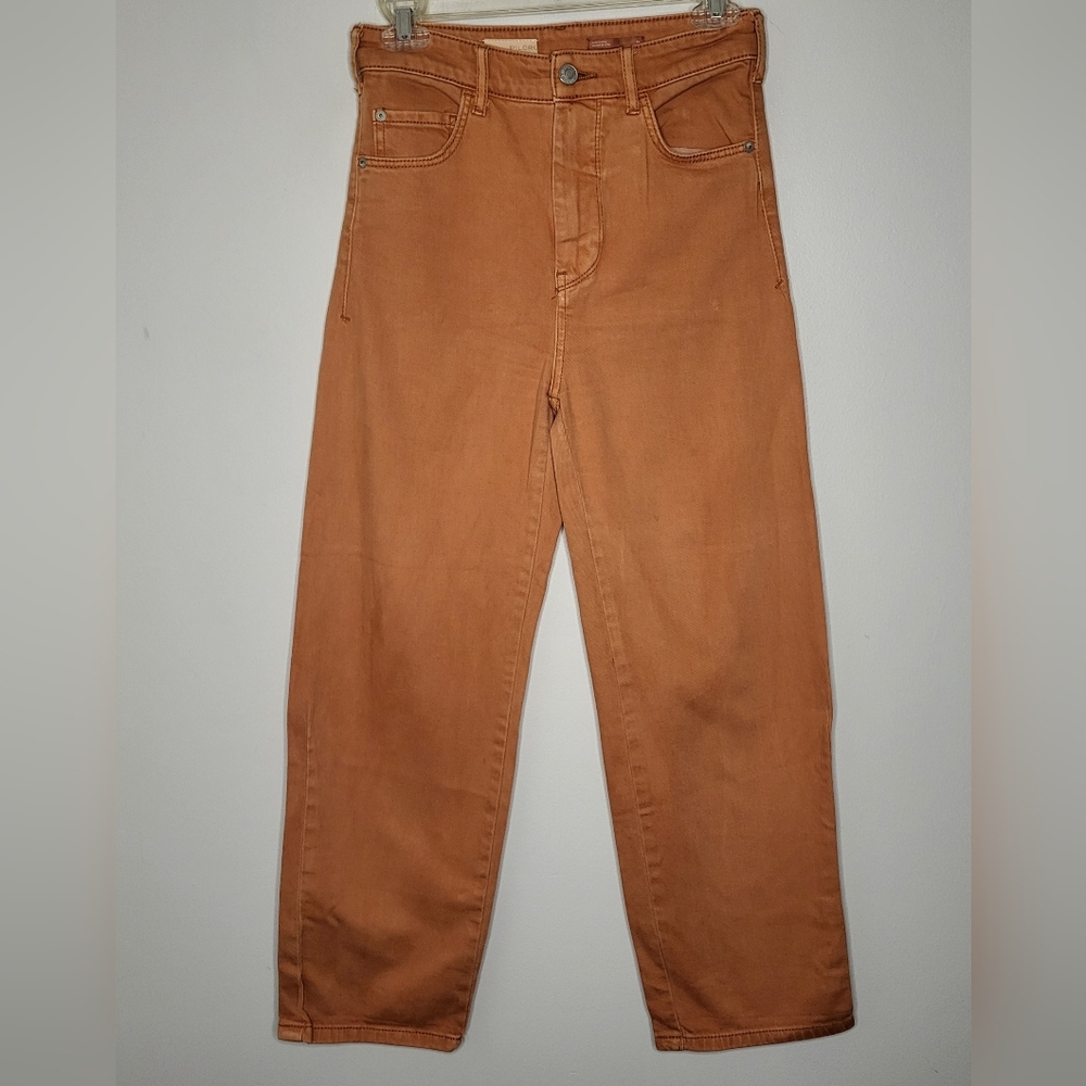 Pilcro Kenna Mid-Rise Barrel Jeans – Rust | 26